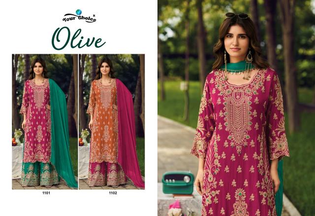 Your choice olive wholesale printed salwar kameez